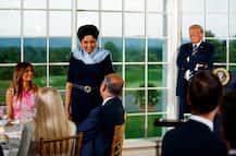 IN PICS: Trump hosts outgoing Pepsico CEO Indra Nooyi, other corporate leaders for dinner