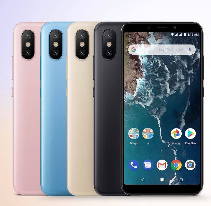  Xiaomi Mi A2 Color variants: Mi A2 is be available in Black, Gold, Lake Blue, Rose Gold. The smartphone is just 7.3mm thick. (Twitter/xiaomiindia)