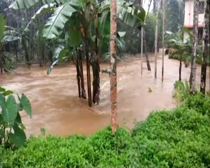 Due to heavy rains and resultant floods in Kozhikode and Waynad districts, a National Disaster Response Force (NDRF) team has been moved to Kozhikode. Two teams have been sought from the Centre for north Kerala. (ANI)