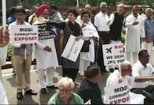 PICTURES: Opposition united against Rafale deal; hold protest outside parliament, demand JPC probe