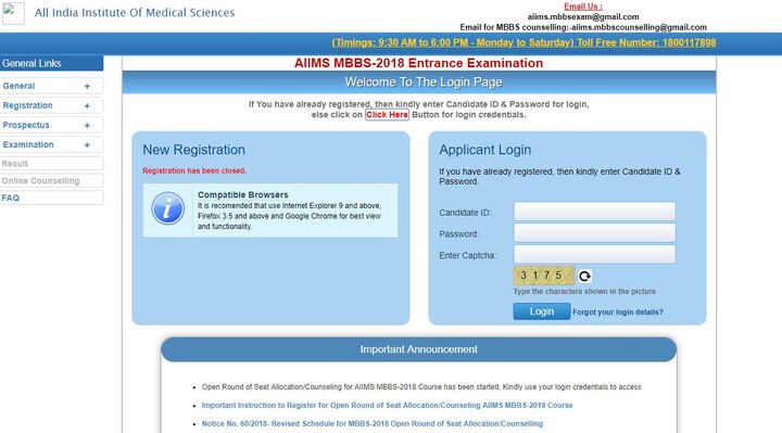 AIIMS MBBS Result 2018: Register for open round seat allotment/counseling for AIIMS MBBS 2018 course @aiimsexams.org; apply before August 16 AIIMS MBBS Result 2018: Register for open round seat allotment/counseling @aiimsexams.org; Apply before August 16