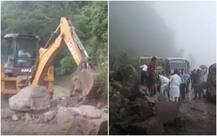 In Pics: Chandigarh-Manali National Highway blocked for long hours after landslide