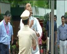 Independence Day: Home Minister Rajnath Singh unfurls tricolour at his residence