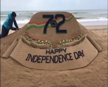 In Pics: Here Is Sudarsan Pattnaik\'s \'Independence Day\' Sand Art Tribute