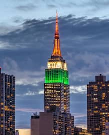 PICS: Empire State Building, Niagara falls, Burj Khalifa lit-up in Tricolour to mark India\'s Independence Day
