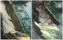 WATCH: Part of Nainital\'s Mall Road collapses into lake