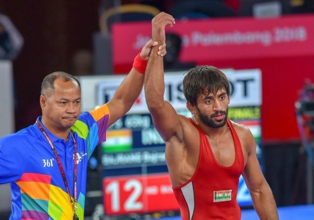 Asian Games: Wrestler Bajrang Punia wins first gold for India Asian Games: Wrestler Bajrang Punia wins first gold for India