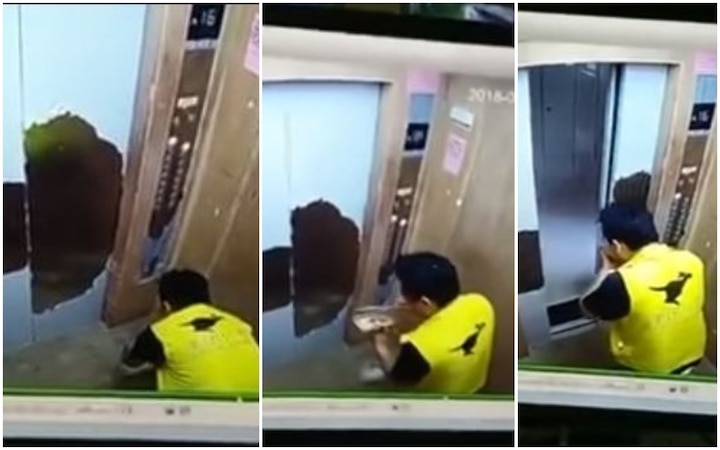 WATCH: Shocking video of food delivery man eating customer's meal before delivering WATCH: Shocking! Food delivery boy eats customer's meal before delivering