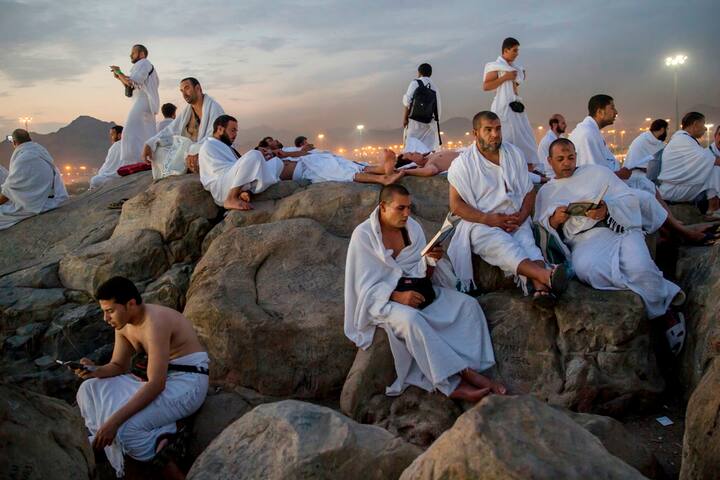 The large crowds gathered from more than 160 countries around the world, dressed in nearly identical white garments, are meant to symbolize unity among Muslims, humility and equality before God. The rich and poor among men are to dress the same while performing the rites of hajj. Photo: AP