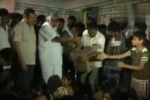 Watch: Karnataka CM’s brother throws biscuits at flood-hit victims, video goes viral