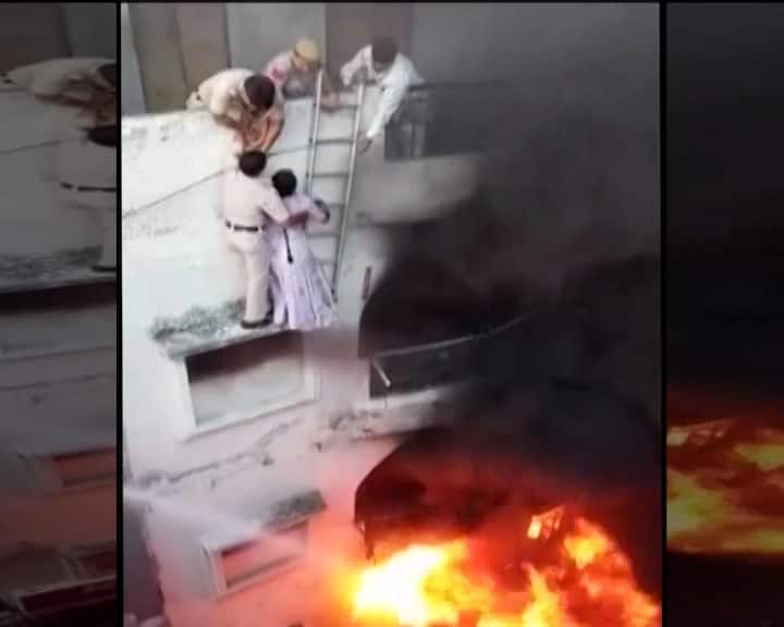 Fire fighters were able to douse off the fire later. (ANI Video Grab)