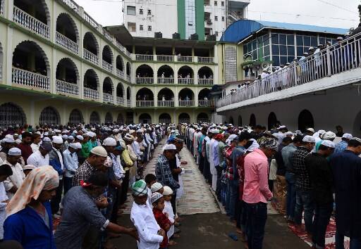 Nepal: Kashmiri Mosque in Kathmandu witnessed a huge gathering to offer Eid-al-Adha prayers on Wednesday. Image: AFP/ Prakash Mathema