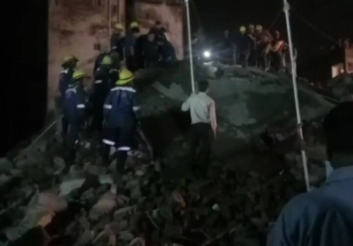 Ahmedabad building collapse: It has been reported that the building had some cracks and the people were issued a warning regarding the same. (ANI)