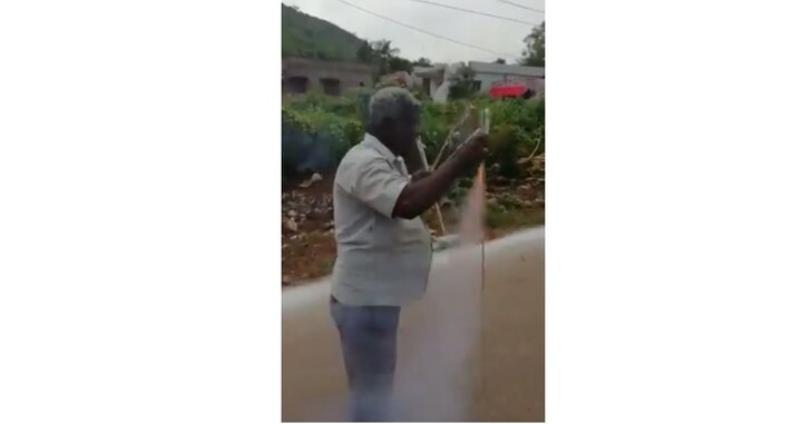 Viral Video: Watch 'Rocket launcher man' who fires 11 rocket crackers using cigarette Viral Video: Watch 'Rocket launcher man' who fires 11 rocket crackers using cigarette