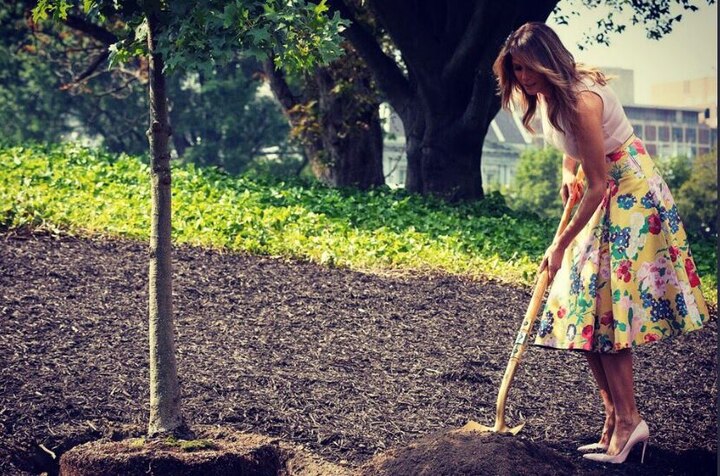 Melania Trump gets trolled for wearing 4-inch-stilettos while gardening Melania Trump gets trolled for wearing 4-inch-stilettos while gardening