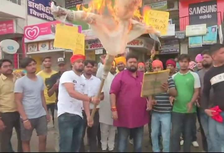 People in Varanasi hold protest during #BharatBandh called against amendments in SC/ST Act