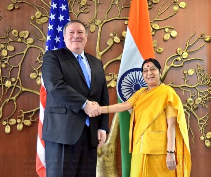 Sushma Swaraj, Nirmala Sitharaman hold meeting with US counterparts ahead of '2+2' talks Sushma Swaraj, Nirmala Sitharaman hold meeting with US counterparts ahead of '2+2' talks