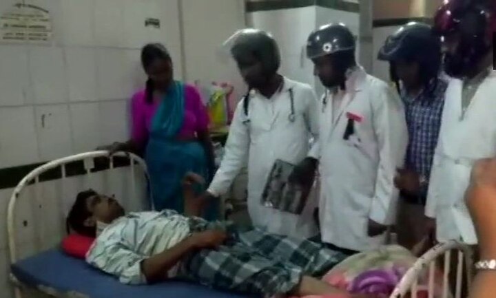 Hyderabad: Doctors Wear Helmets While Treating Patients, Here Is Why! Hyderabad: Doctors Wear Helmets While Treating Patients At Osmania Hospital, Here Is Why!
