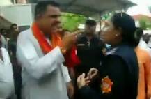 WATCH: BJP MLA Rajkumar Thukral threatens female sub-inspector