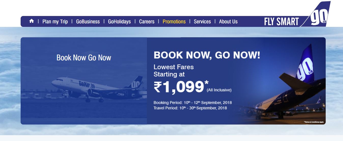 GoAir Offer: GoAir announces sale offer! Domestic flight tickets available at just Rs 1,099