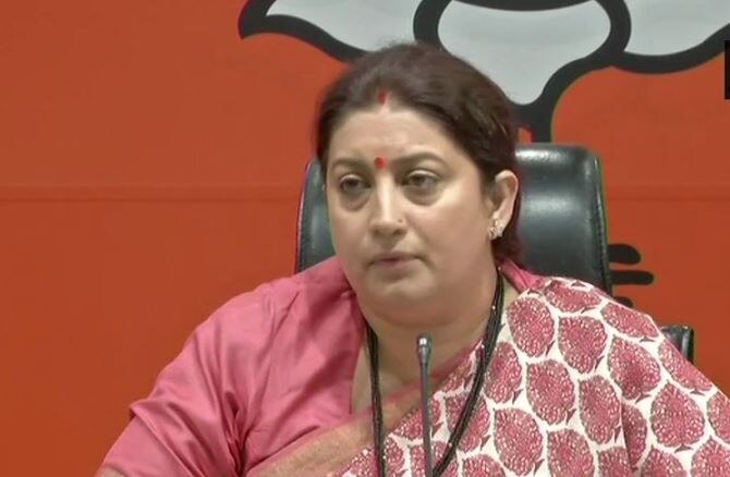 Rahul Gandhi indulging in low level politics: Smriti Irani  Rahul Gandhi indulging in low level politics: Smriti Irani