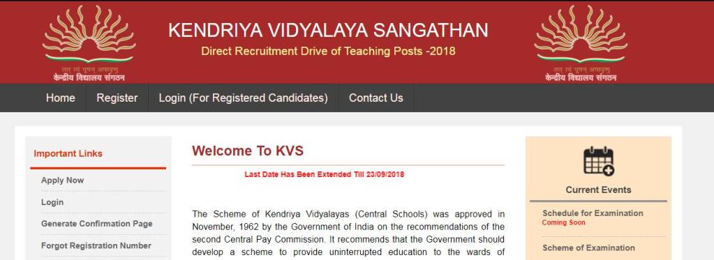 KVS Recruitment 2018: Teacher vacancy for 8,339 posts on grab @kvsangathan.nic.in, last date 23 September; How to apply