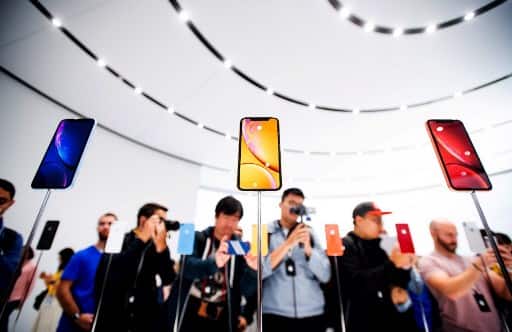The affordable iPhone XR has a 6.1-inch LCD screen with liquid Retina display and aluminium body instead of a steel one. (AFP Image)