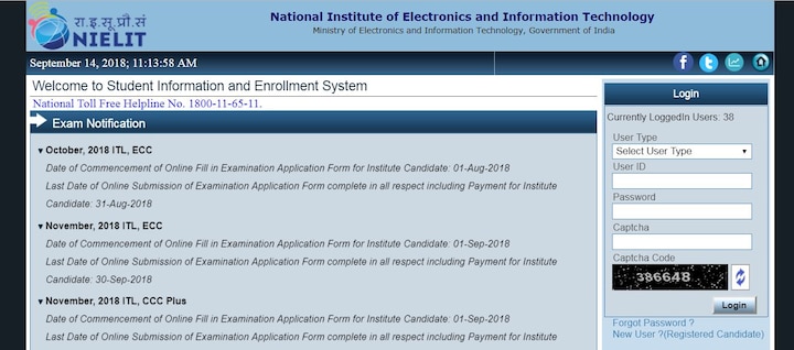 NIELIT CCC Result Declared for August Exam at student.nielit.gov.in Check full Detail NIELIT CCC Result 2018 DECLARED for August exam @student.nielit.gov.in, Check details