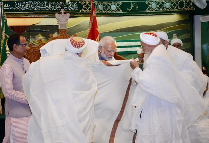  Modi also recalled Mahatma Gandhi's close association with Sydena Mohammad Burhanuddin, the late spiritual head of the Bohra community. PTI Photo