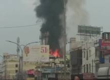 Sri Kanya Cinema Hall in Visakhapatnam\'s Gajuwaka catches fire; fire tenders on the spot