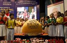 PICS: Massive 568-Kg Ladoo For PM Modi\'s 68th Birthday