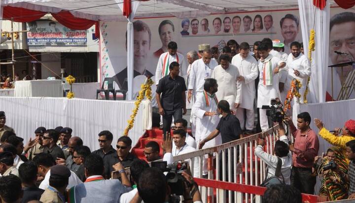The roadshow covered around 18 km. He addressed party workers later in the evening. Photo: MP Congress, Twitter.