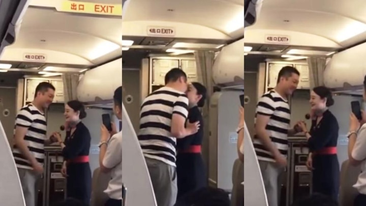 China: Air-Hostess Accepts Boyfriend’s Mid-Air Marriage Proposal; Gets Fired From Job WATCH: Air-Hostess Accepts Boyfriend’s Mid-Air Marriage Proposal In China; Gets Fired From Job
