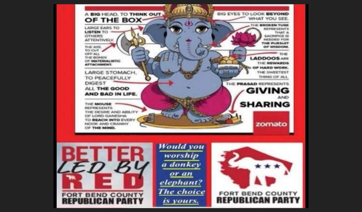 US: Republican Party uses Lord Ganesha image in 'offensive' advertisement; seeks apology after row US: Republican Party uses Lord Ganesha image in 'offensive' ad; seeks apology after controversy