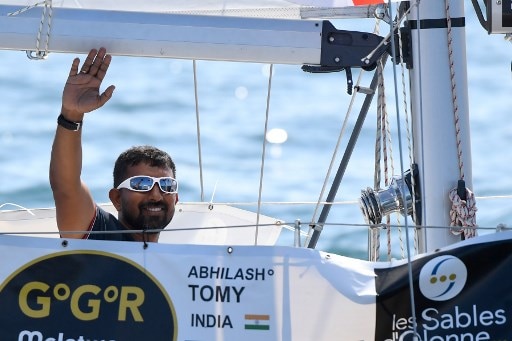 Abhilash Tomy the stranded Indian sailor out on circumnavigation of globe saved by French vessel 'Osiris' in a dramatic rescue Stranded Indian sailor Abhilash Tomy saved by French vessel 'Osiris' in a dramatic rescue