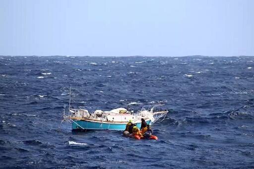 As per reports, Tomy had set sail in the Golden Globe Race 2018, which requires sailor to solo circumnavigate the globe. After his boat was struck down, the 39-year-old sailor sent out distress messages from his vessel on Saturday after which the Indian Navy along with Australian defence forces set about in the mission to rescue to him. Traced by the Indian Navy Reconnaissance aircraft, Tomy was rescued by French vessel Osiris on Monday. (AFP IMAGE)