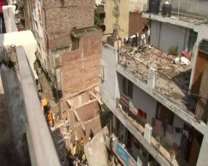 The rescue teams are trying to find and save the people who are still under debris 