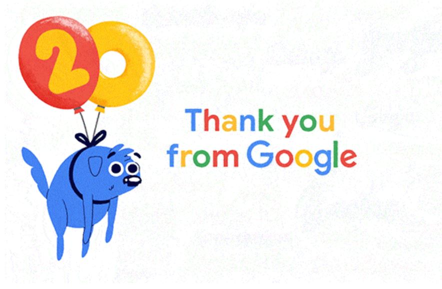 Happy Birthday Google! Search giant celebrates 20th birthday with special Doodle