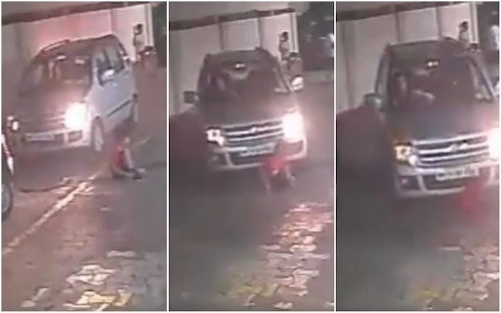 Video of Mumbai child being run over by female driver goes viral; check here HORRIFIC Video: Mumbai child gets run over by woman; has miraculous escape