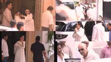 IN PICS: Kareena-Karisma And Other Start Arrive To See Last Glimpse Of Krishna Raj Kapoor