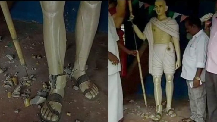 Andhra Pradesh: Statue of Mahatma Gandhi vandalized in Vishkahpatnam Andhra Pradesh: Statue of Mahatma Gandhi vandalized by miscreants in Visakhapatnam