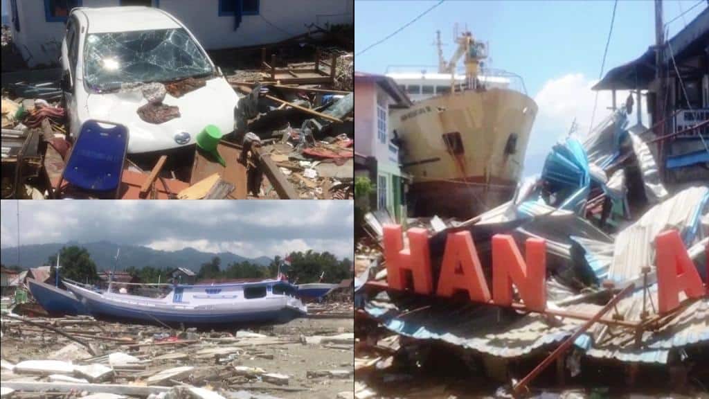 IMAGES: Village Devastated In Indonesia After Quake And Tsunami Which Killed 1234 People IMAGES: Village Devastated In Indonesia After Quake And Tsunami Which Killed 1234 People