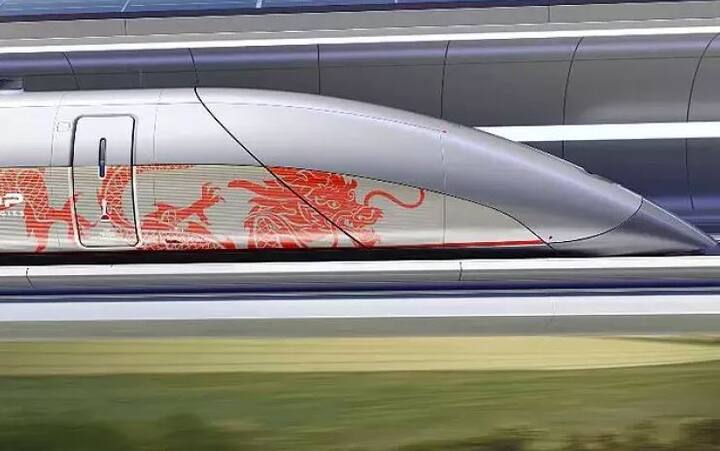 The capsule, produced by HyperloopTT, will hold up to 40 passengers when it becomes operational in 2019. (AFP IMAGE)