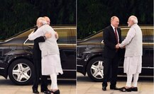 IN PICS: Putin arrives in India on two-day visit, PM Modi welcomes with hug