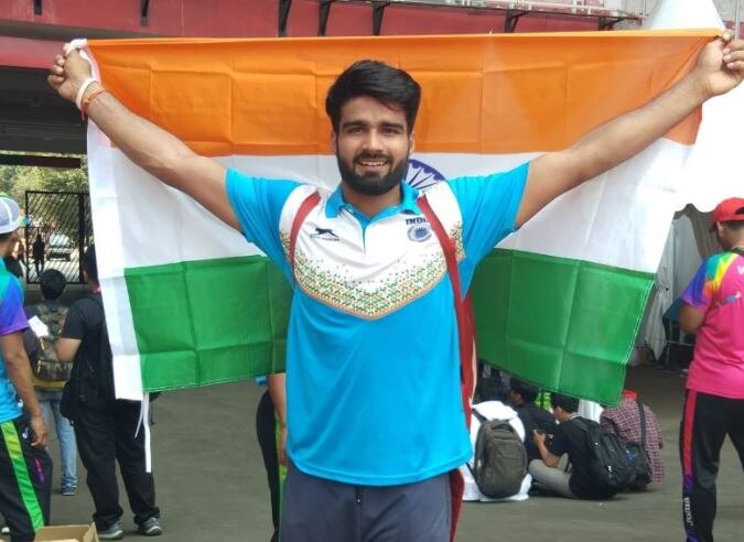 Javelin thrower Sandeep opens India's gold account at 3rd Asian Para Games Javelin thrower Sandeep opens India's gold account at 3rd Asian Para Games