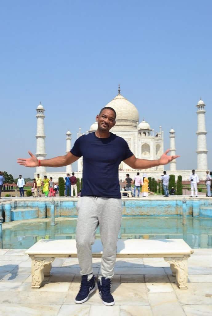 Hollywood actor Will Smith on Wednesday visited the Taj Mahal in Uttar Pradesh's Arga. AFP Photo