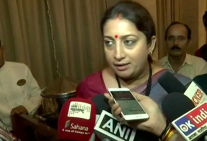 Smriti Irani reacts to allegations on MJ Akbar, #MeToo India movement Smriti Irani reacts to allegations against MJ Akbar, #MeToo movement