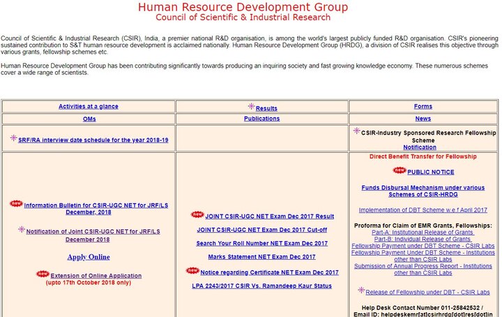 CSIR UGC NET 2018: Registration for December exam extended till October 17, apply at csirhrdg.res.in CSIR UGC NET 2018: Registration for December exam extended till October 17, apply at csirhrdg.res.in