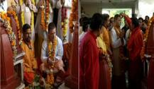 PICTURES: Rahul Gandhi offers prayers at Pitambra Peeth in poll-bound Madhya Pradesh
