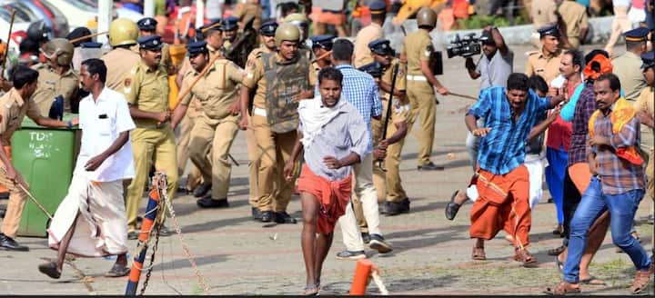 The protesters also included women. Some women were also reportedly injured during the melee. /Image: PTI